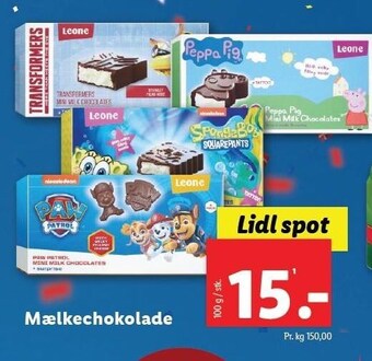 Lidl Mælkechokolade tilbud