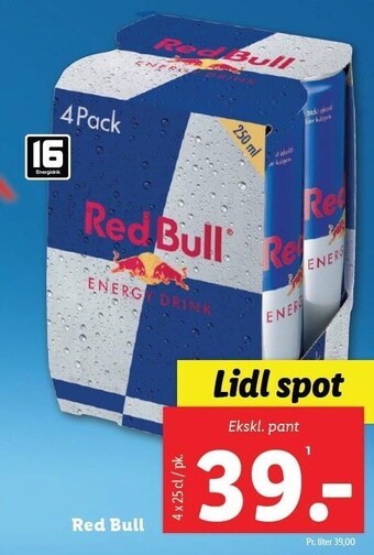 Lidl Red bull tilbud