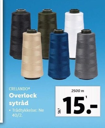 Lidl Overlock sytråd tilbud
