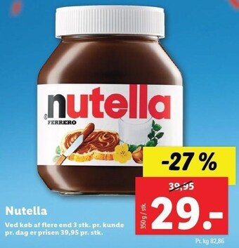 Lidl Nutella tilbud
