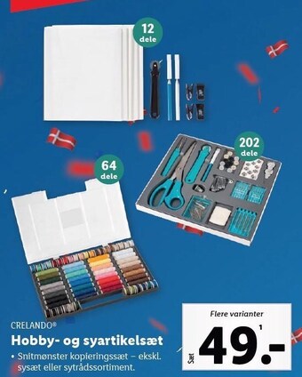 Lidl Hobby- og syartikelsæt tilbud