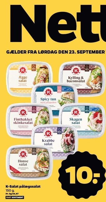 Netto K-salat pålægssalat tilbud