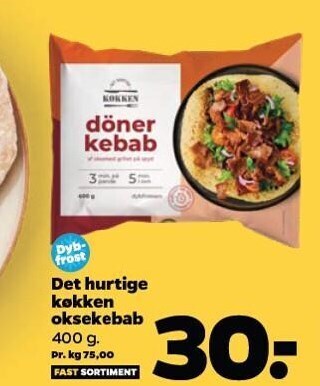 Netto Det hurtige køkken oksekebab tilbud