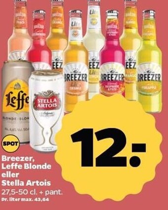 Netto Breezer, leffe blonde eller stella artois tilbud
