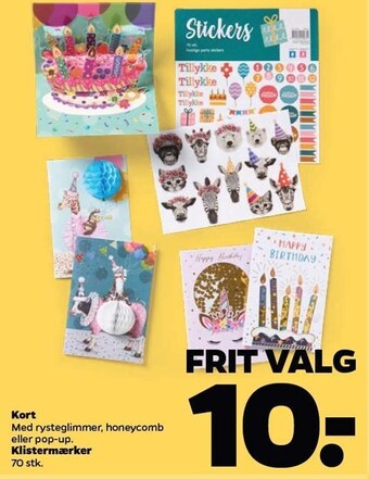 Netto Kort eller klistermærker tilbud