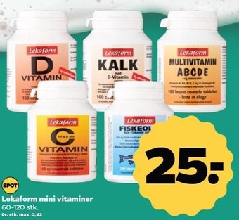 Netto Lekaform mini vitaminer tilbud