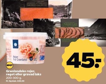 Netto Grønlandske rejer, røget eller gravad laks tilbud