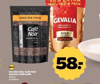 Netto Gevalia eller café noir instant refill kaffe tilbud