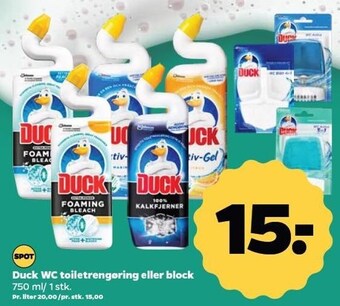 Duck wc toiletrengøring eller block