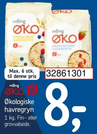 Føtex Salling Økologiske Havregryn 1kg tilbud