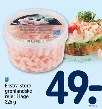 REMA 1000 Ekstra store grønlandske rejer i lage tilbud