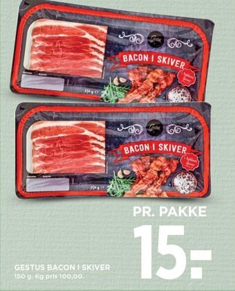 MENY GESTUS BACON I SKIVER tilbud