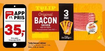 Kvickly Tulip bacon i skiver tilbud