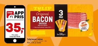 Tulip bacon i skiver