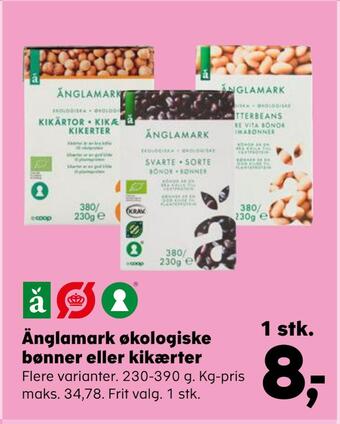 Änglamark økologiske bønner eller kikærter