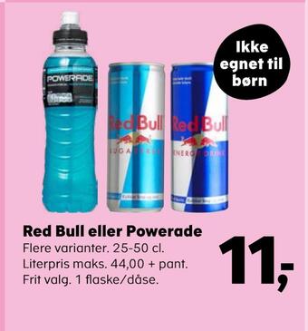 SuperBrugsen Red bull eller powerade tilbud