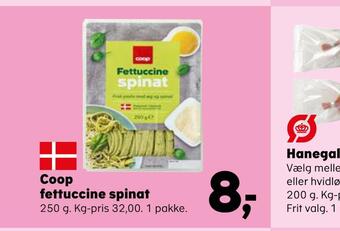 Coop fettuccine spinat