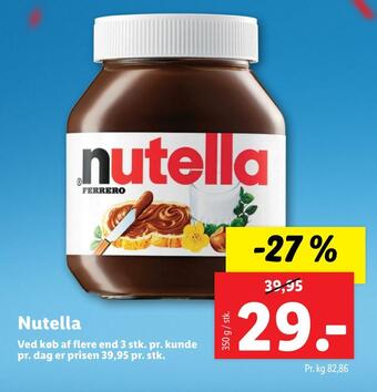 Lidl Nutella tilbud