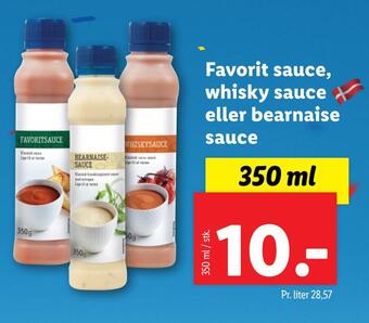 Lidl Favorit sauce, whisky sauce eller bearnaise sauce tilbud