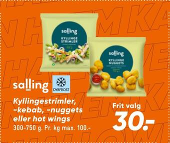 Bilka Kyllingestrimler, -kebab, -nuggets eller hot wings tilbud