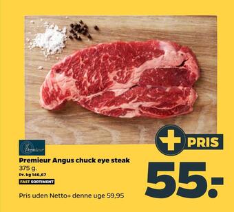 Netto Premieur angus chuck eye steak tilbud