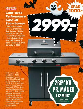 Bilka Char-broil performance core 3b sear-burner tilbud