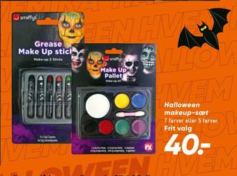 Bilka Halloween makeup-sæt tilbud