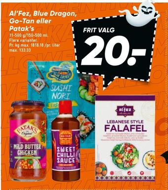 Bilka Al'fez, blue dragon, go-tan eller patak's tilbud