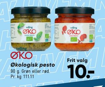 Bilka Økologisk pesto tilbud
