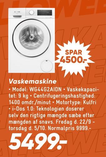 Bilka Vaskemaskine tilbud