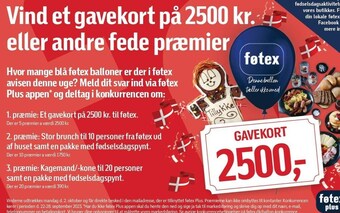 Føtex Vind et gavekort på 2500 kr. eller andre fede præmier tilbud