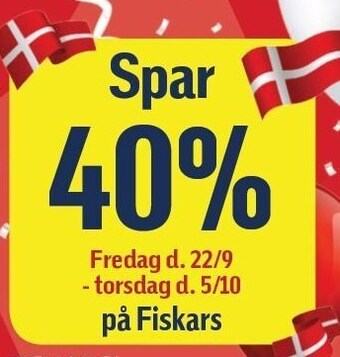Spar 40% på fiskars