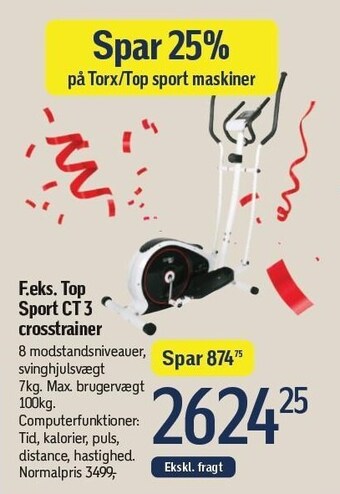 Føtex Spar 25% på torx/top sport maskiner tilbud