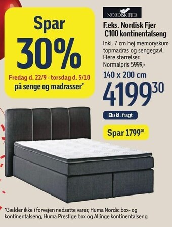 Spar 30% på senge og madrasser