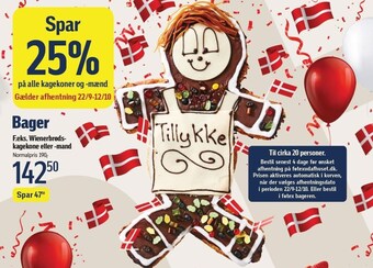 Føtex Spar 25% på alle kagekoner og -mænd tilbud