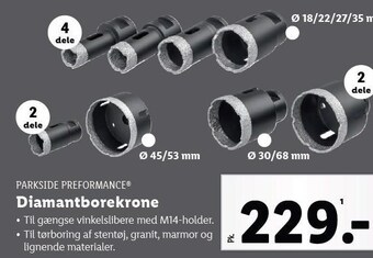 Lidl Parkside performance diamantborekrone tilbud