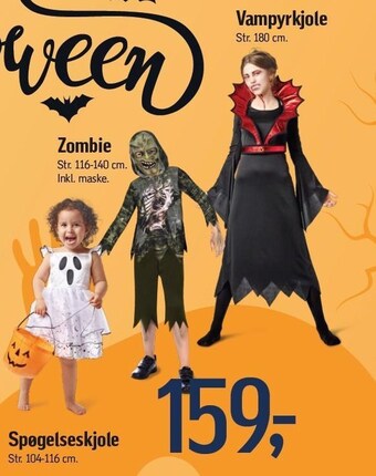 Vampyrkjole, zombie eller spøgelseskjole
