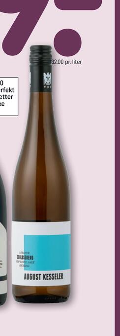 REMA 1000 August kesséler riesling lorcher schløssberg tyskland, 75 cl tilbud