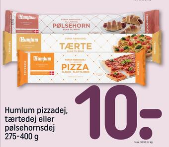 Humlum pizzadej, tærtedej eller pølsehornsdej