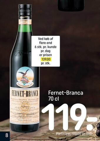 Rema 1000 Fernet-branca tilbud