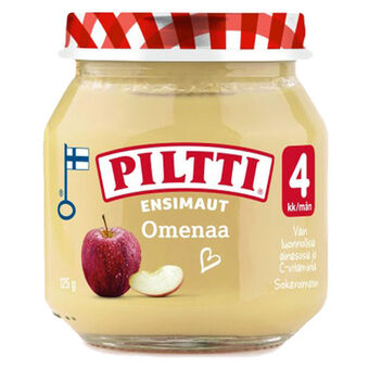 Piltti | 2 x æblegrød 4mdr | børn > mad & drikke