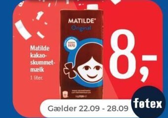 Netto Matilde kakao-skummet- mælk tilbud