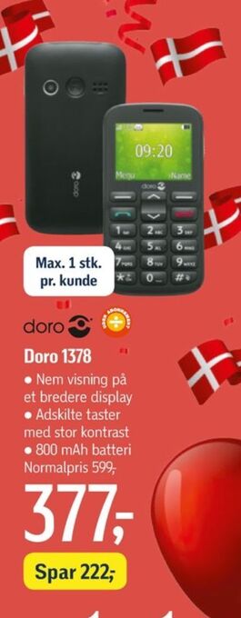 Føtex 1378 mobiltelefon tilbud