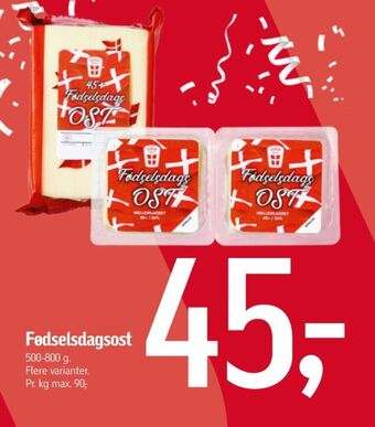 Føtex Mammen skiveost fødselsdag mellemlagret tilbud