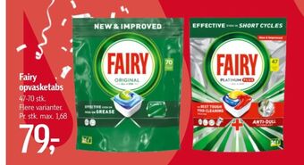 Føtex Fairy maskinopvask-tabs tilbud