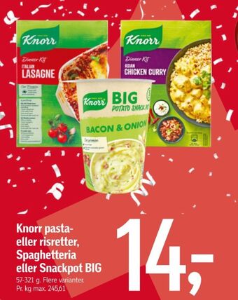 Føtex Knorr pastaretter tilbud