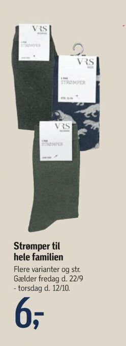 Føtex Vrs strømper tilbud