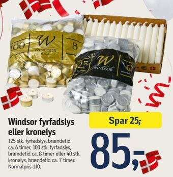 Føtex Windsor fyrfadslys tilbud