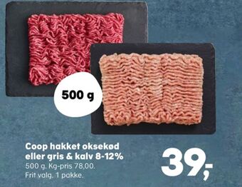SuperBrugsen Coop hakket oksekød 8-12% tilbud