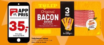 Kvickly Tulip baconskiver tilbud